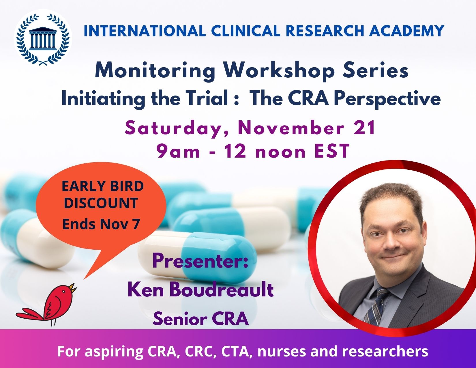 CRA Workshop Nov 21 LIVE Workshop on the Study Initiation
